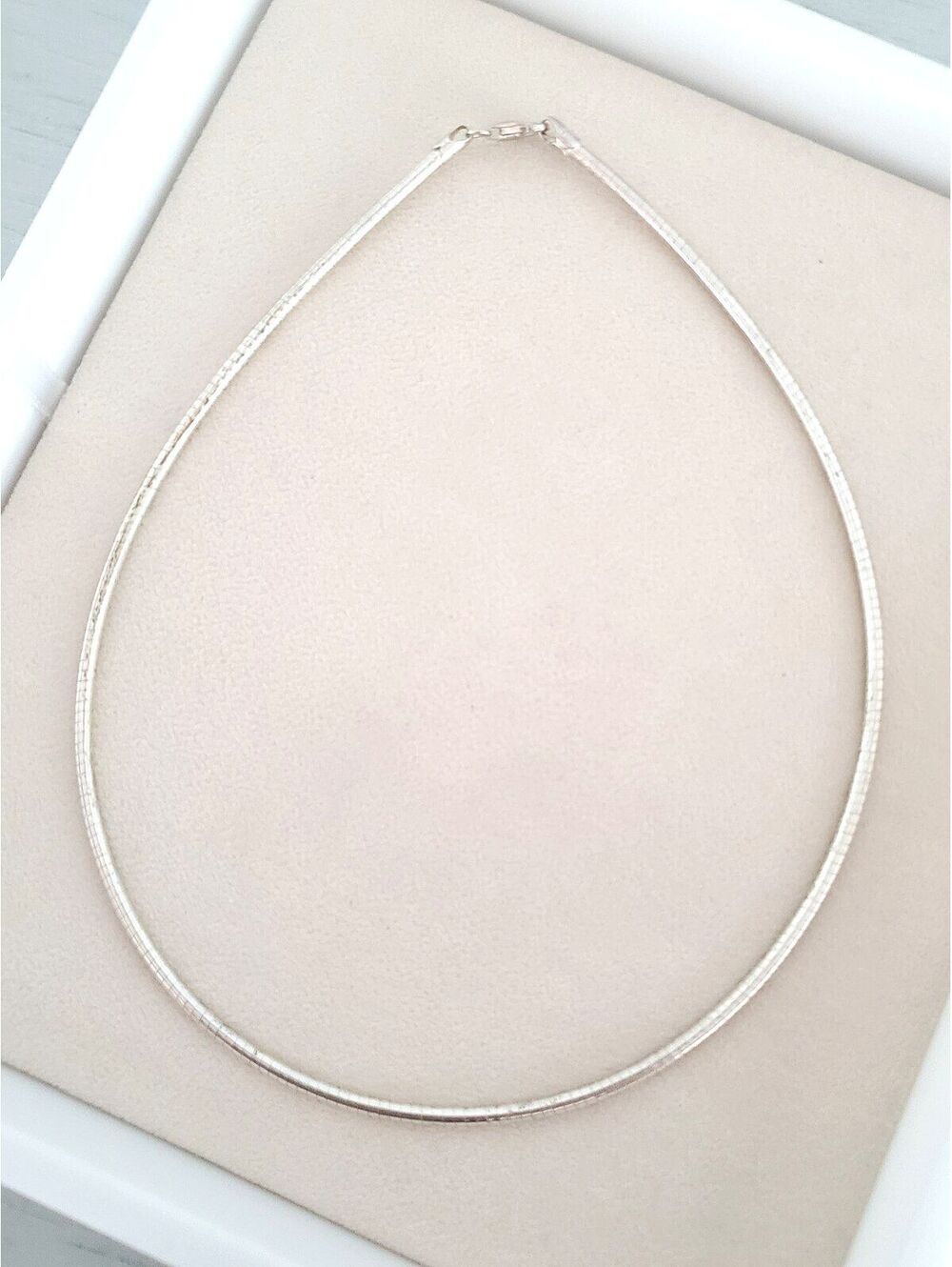 Vintage 925 Milor Silver Sterling Snake Choker Necklace
